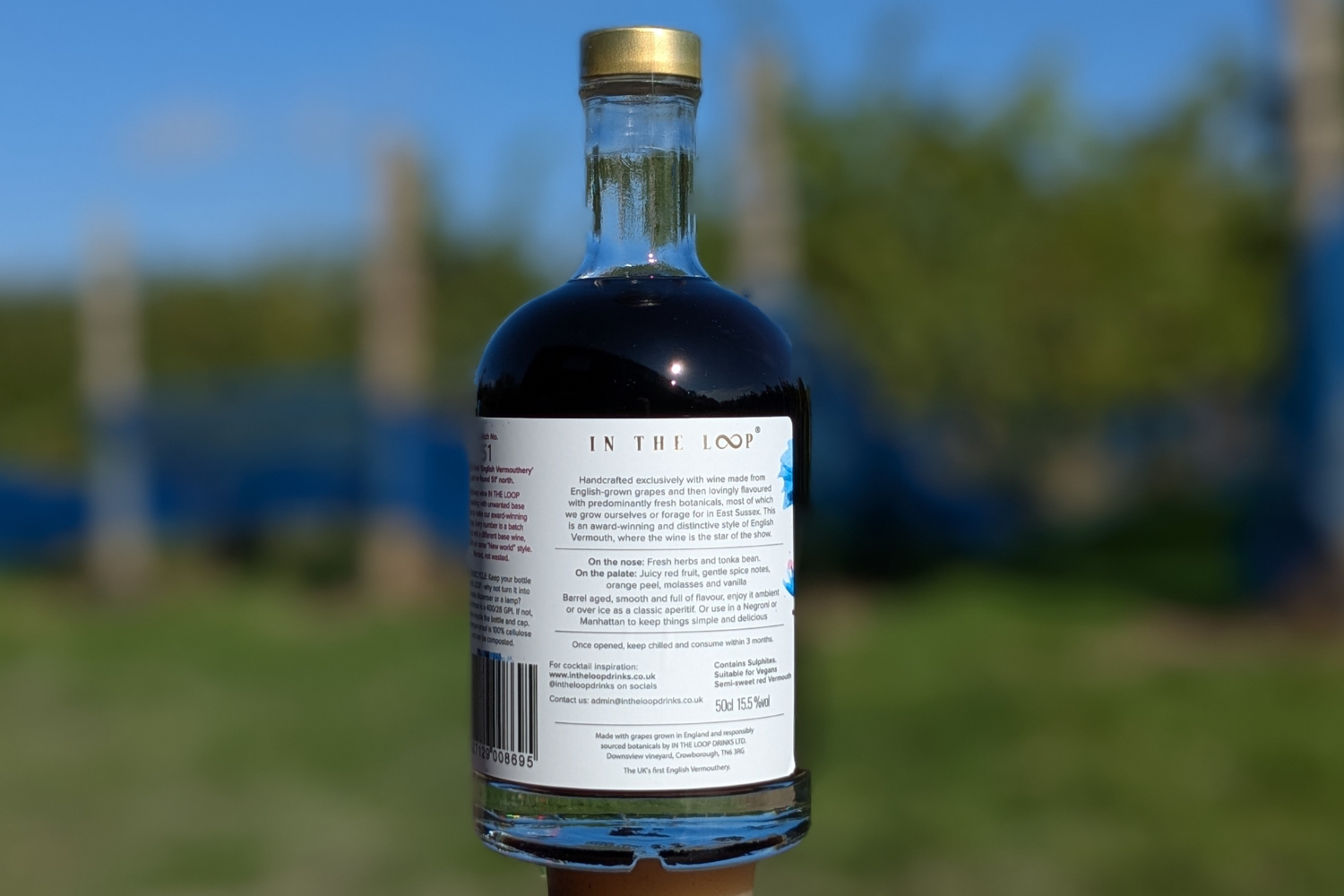 Barrel aged Semi-sweet red English Vermouth