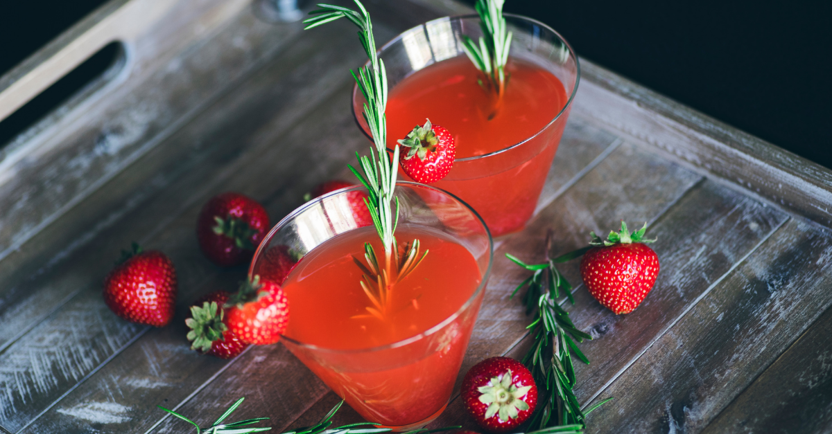 Strawberry Martini using In the loop English Vermouth