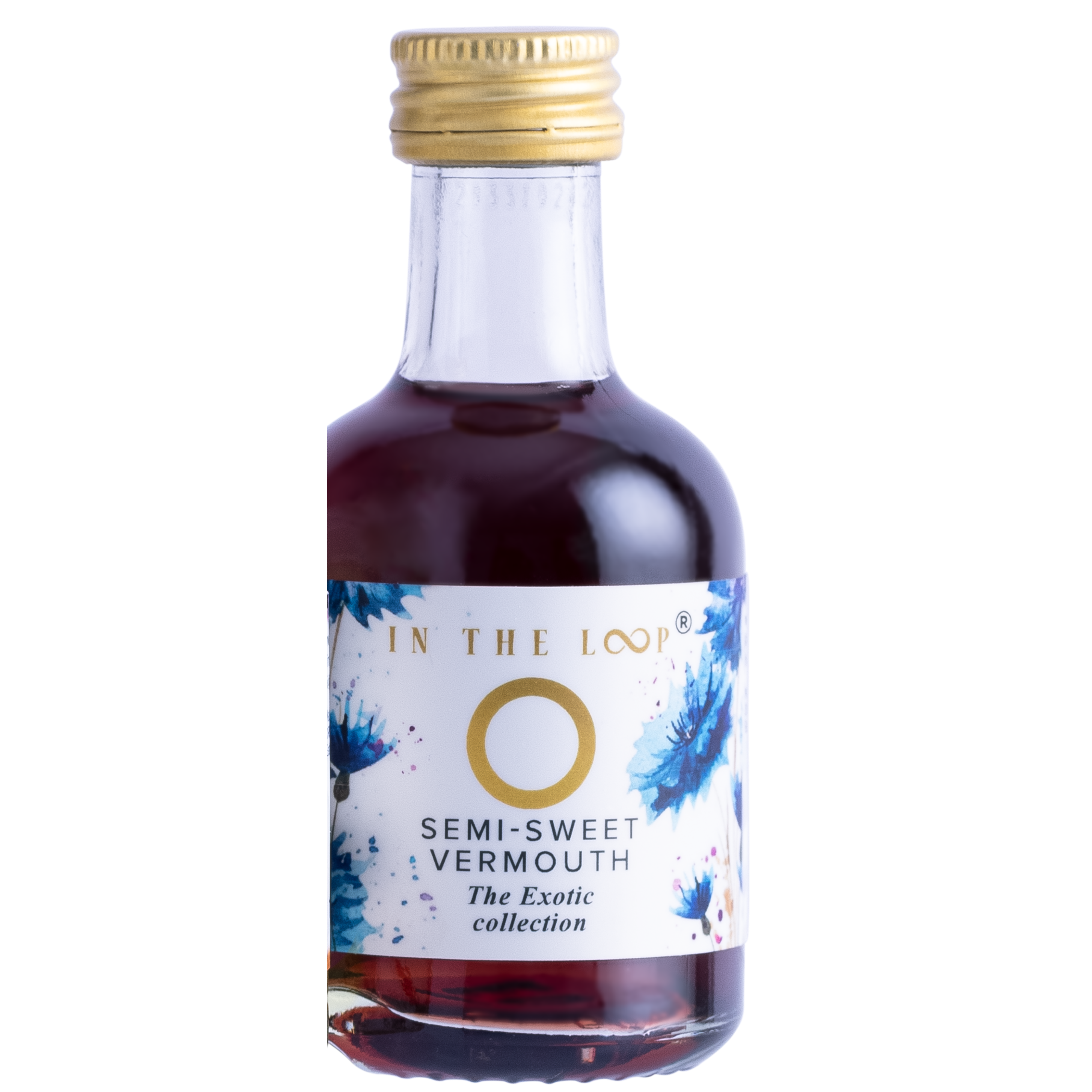50ml miniature semi-sweet red english vermouth taster bottle